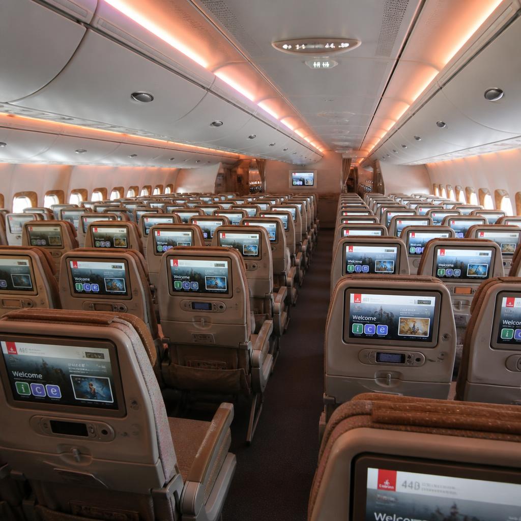Emirates premium cabin interior